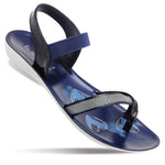 Walkaroo Girls V Model Light Blue Slippers